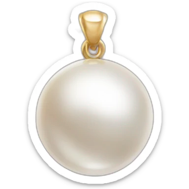 Pearl on necklace sticker