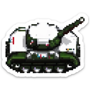 A tank in a field sticker