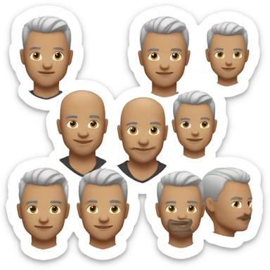 memoji of silver fox, the rock, v neck t shirt sticker