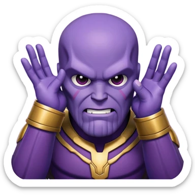 Thanos snapping fingers while playing Squid Game sticker