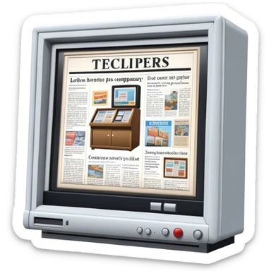 TV and newspapers are writing about our company's news sticker