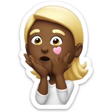 Blowing kiss sticker