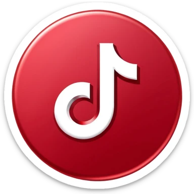 Realistic, 3D appearance,  futuristic,  vivid, bold, Tiktok logo sticker