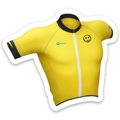 Yellow cycling jersey sticker