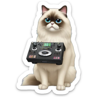 himalayan cat djing sticker