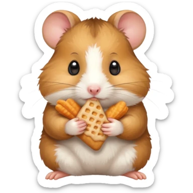 hamster with snack sticker