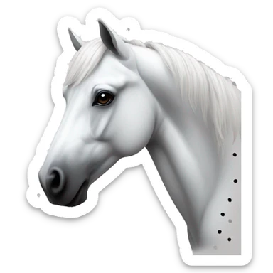 White Horse With black dots on the skin  sticker