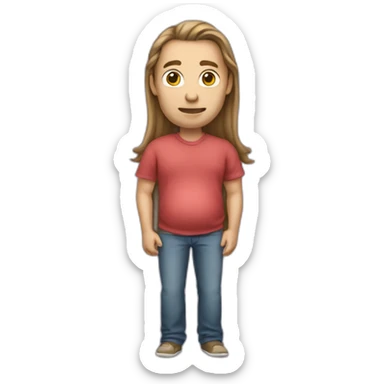 pregnant_clean_shaven_man_with_long_hair sticker