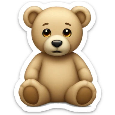 Beige teddy bear  sticker