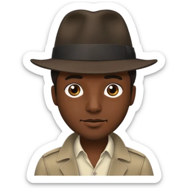 Sassy man in fedora sticker