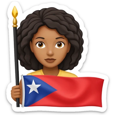 flat Flag holder black woman sticker