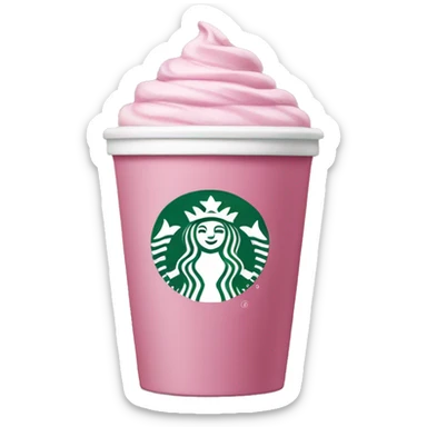 Pink Starbucks cup sticker