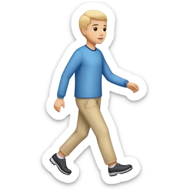 Personne qui marche sur la pointe des pieds en mode discret  sticker