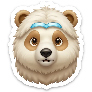 A white bear have test sticker