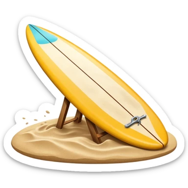 Surfboard Stuck with sand sticker