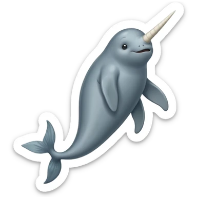narwhal and gibbon combined sticker