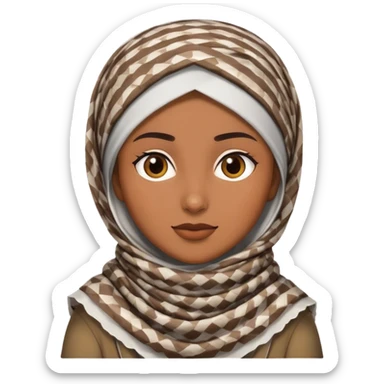 Keffiyeh woman sticker