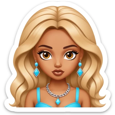pretty bratz baddie, cool jewelry sticker