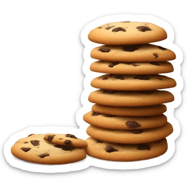 Cookies stacked on white plate sticker