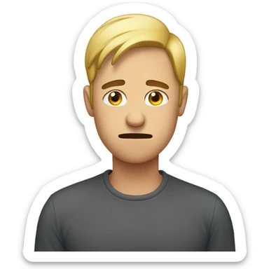 Embarrassed side eye with hand over face sticker