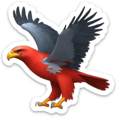 red eagle playing games sticker