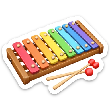 Xylophone 3D emoji sticker