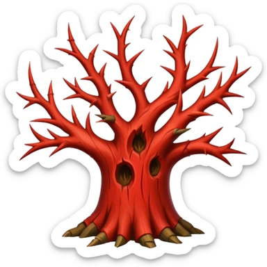 red thorn tree sticker
