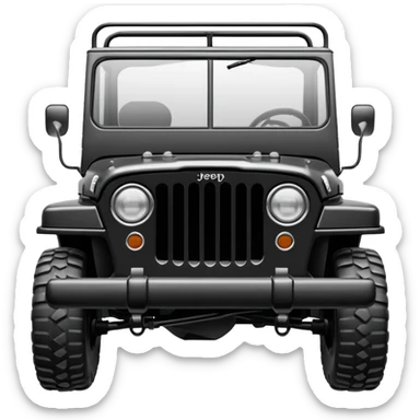 Off-road Willy Jeep front drawing sticker