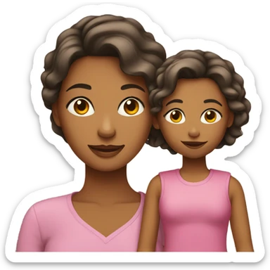 mom with daughter sticker