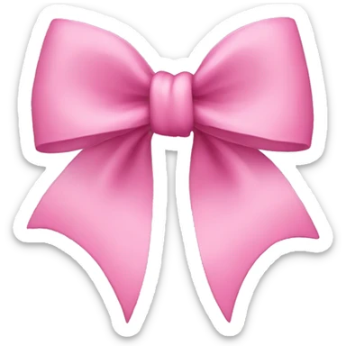 Pink bow sticker