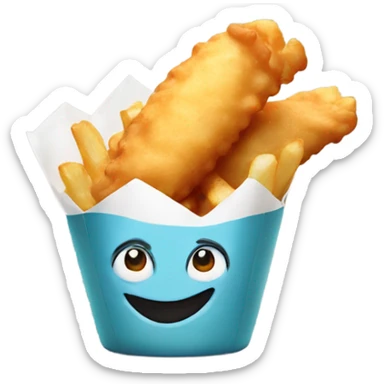 Fish and chips sticker