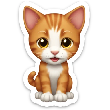 The red-haired kitten sticker