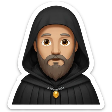 A wandering philosopher in a long black cloak sticker