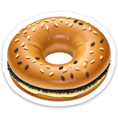poppy bagel sticker