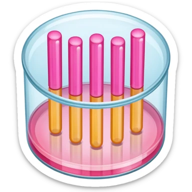 placa de petry com bastoes rosas sticker