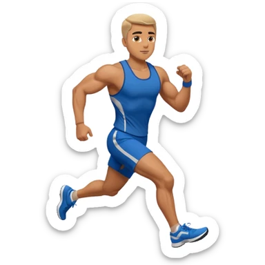 man running in sportswear sticker