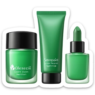 green corean cosmetics sticker