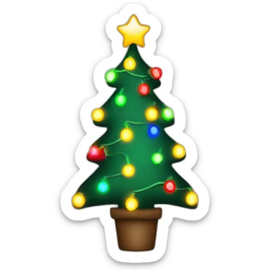 christmas lights tree sticker