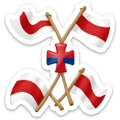 Drapeau de  la Sardaigne avec les 4 visages et la croix rouge  sticker