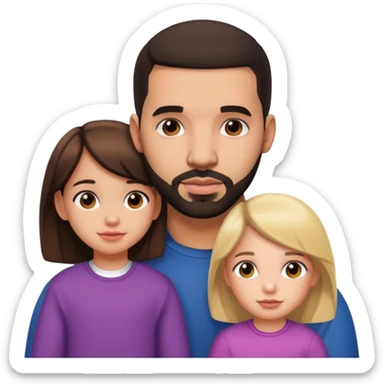 drake posing with a little girl sticker