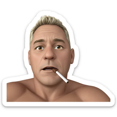 short haired boy portrait sticker