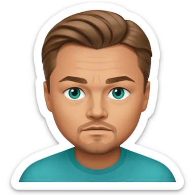 Leonardo DiCaprio with teal eyes sticker
