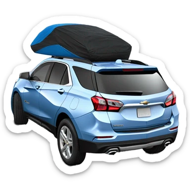 Chevrolet equinox 2019 blue with white roof and black wheels sticker