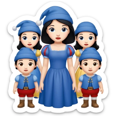 snow white seven dwarf sticker