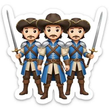 3 musketeers sticker