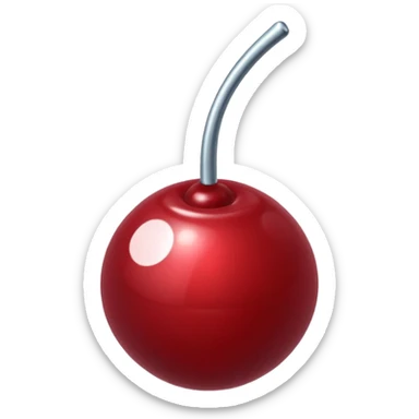 metallic dark red cherry candy sticker