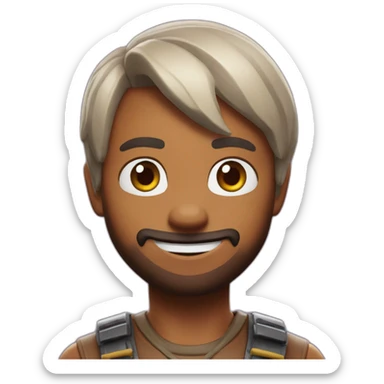 Marron qui joue à fortnite sticker