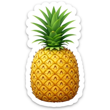 Crea una piña al revés con sus hojas para bajo sticker