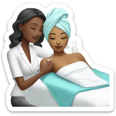 spa treatment at a cosmetologist sticker