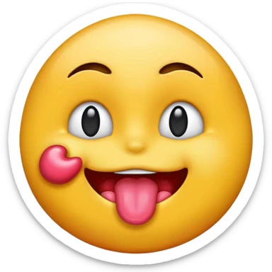 Emoji licking nipples sticker